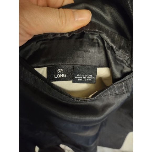 Pronto Uomo Couture Men's Sport Coat Sz 52L Black100% wool pinstripe - Picture 13 of 15